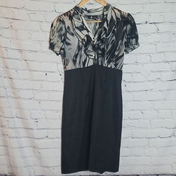 AB Studio Black and White Dress - Picture 1 of 6